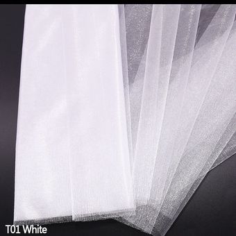 tela de tul de Organza blanca Rollo de carrete de tul de 48cm x 10m 