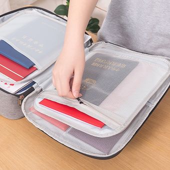 Large Capacity Multi_Layer Document Tickets Storage Bag Certificate File Organizer Case Home Travel 
