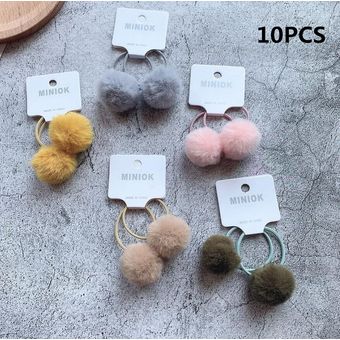 10Pcs/Set Random Color Caramelo Cuerda de Goma Banda elástica para cabello Niños Niñas lazos para el cabello 