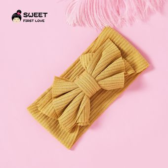 Accesorios para el cabello elásticos para niña diademas con lazo de punto para niña lazos suaves elásticos a la moda turbante ancho cintas para el pelo 