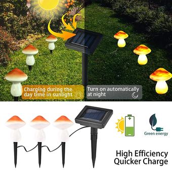 Luz solar del paisaje del césped de la luz de la seta 