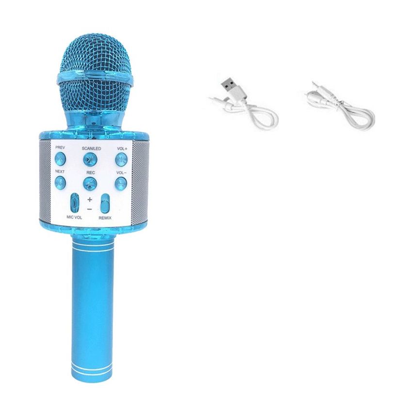 Luces LED Micrófono inalámbrico Micrófono Profesional Player Player Grabador de Canto Microsofona de mano