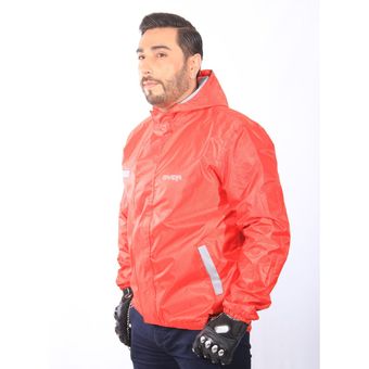 Chaqueta Impermeable Doble Faz Reflectiva Over 100% Verde - Over Racing