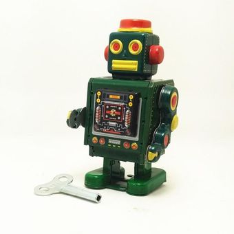 Robot de juguete de estaño de estilo enrollar juguetes 