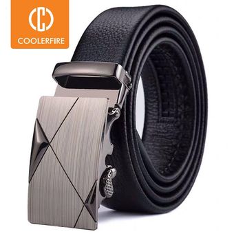 Cinturones de hombres Cinturón de hebilla automática Cinturones de alta calidad de cuero genuín para hombres Correa de cuero Buises casuales para jeans # gris-i 