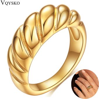 Fashion Twist Woman Shape Golden Woman Ring Accessories S 