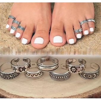 espíritu Restringido vestíbulo Conjunto de anillos para pies mujer o niña x 7 piezas | Linio Colombia -  GE063FA0QS671LCO