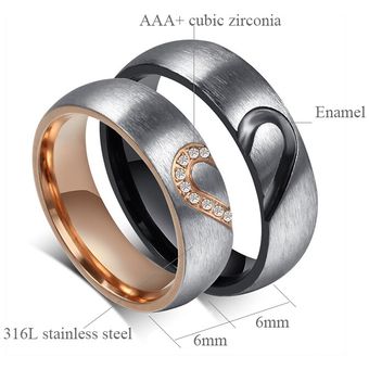 Anillo De Compromiso De Hombres Y Mujeres Anillo De Boda De 