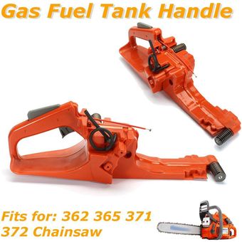 Conjunto de mango trasero de tanque de combustible de gas para motosierra Husqvarna 362365371372 naranja 