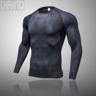 HUGE SPORTS Camiseta térmica de invierno para hombre ciclismo para correr secado rápido ropa interior térmica de manga larga 