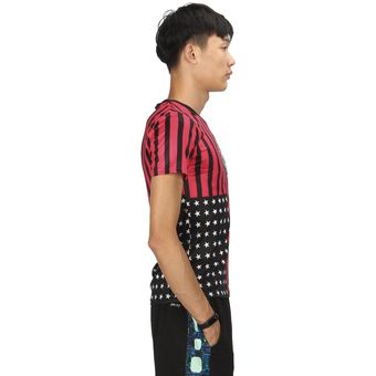 Mr.Bao Long & Miss.GO Camiseta de los hombres de verano de manga corta de algodón con cuello en V camiseta 