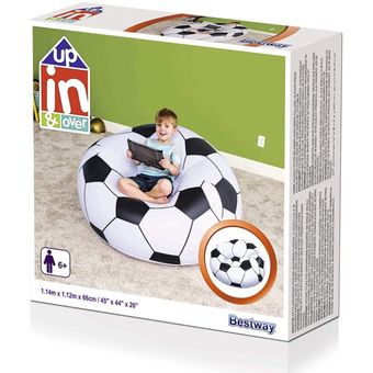 Sillón Puff Infantil Niño Niña Intex Hinchable Diseño Deporte Fútbol Liviano NEW 