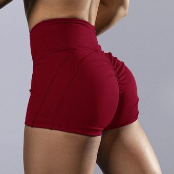 #gray Pantalones cortos deportivos de cintura alta para mujer,Shorts informales de realce,liso elá 