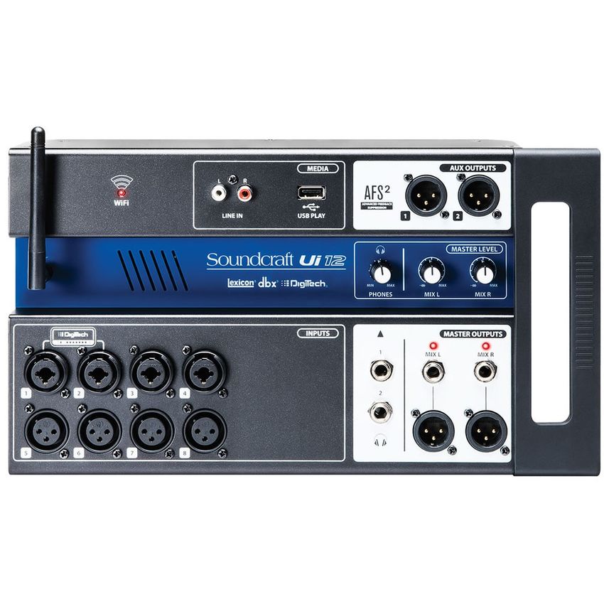 Mezcladora digital SOUNDCRAFT UI-12 control inalambrico, 12 canales
