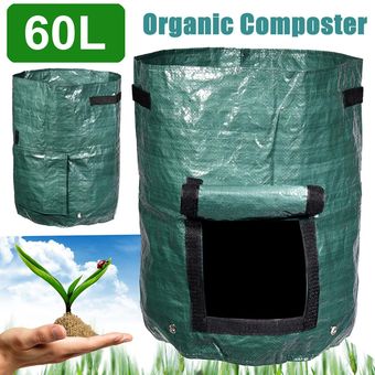 Contenedor convertidor de desechos de compostador orgánico 60L Jardín 