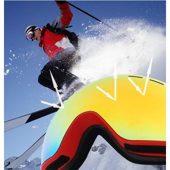 gafas de protección para Snowboard nieve nieve deportes al aire libre para esquí grande Gafas de esquí con protección UV400 para hombre y mujer #EVA Pressure box antiniebla 