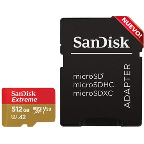 Memoria Micro SD 512GB Sandisk 4K 190MB/s SDSQXAV-512G-GN6MA