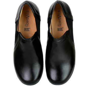 Zapato Cerrado Caramel Mujer Negro Tipo Napa 602