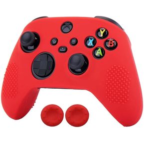 Funda de Silicón Compatible con Control Xbox Series Rojo