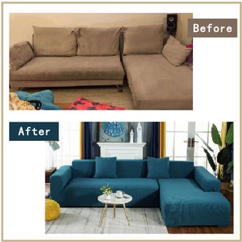 funda de sofá gruesa de terciopelo para sala de estar,toalla antideslizante,funda de sofá elástica,color sólido,CO85 # #style6 