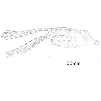 5PCS ganchos duales de la rana suave cebos de pesca señuelos ganchos del metal Equipos de pesca 