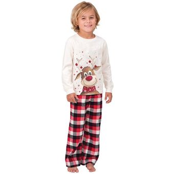 Pijamas Set Set de manga larga Traje de Navidad Lámina Llevado Pijamas Homewear 