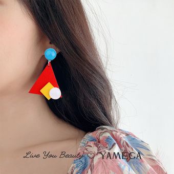 Pendientes De Resina De Color Fasion Corea Del Sur Social De 