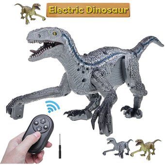 Jurassic Remote Control Velociraptor Toy Regalo de Navidad para niños 