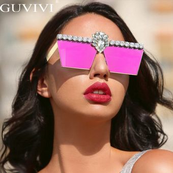 Diamond Square Gafas de sol diseñadores de colores gafasmujer 