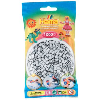 Hama Beads Midi Perler Paquete 1000 Unidades Color Plata