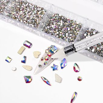 21 red de diamante joyería Inicio Nail Salon Accesorios para herramientas de manicura Hermosa 