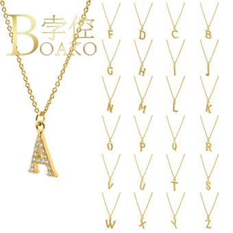 Boako Alfabeto A-z Collar Femenino 925 Collar De Joyas De 