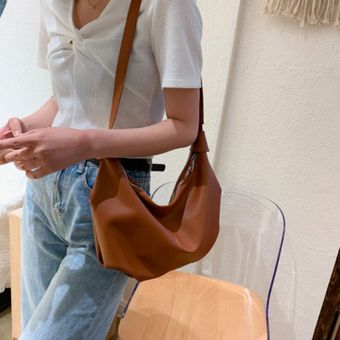 Casual simple bolso de las mujeres de gran capacidad de banda ancha con un hombro Messenger Bag 