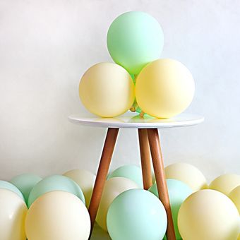 20 piezas globo de color macarrón bebé ducha decoraciones de mesa de boda despe 
