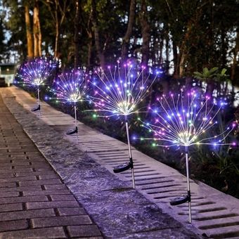 90-LED con energía solar al aire libre de la hierba diente de león Globo Lámpara para el jardín del césped 