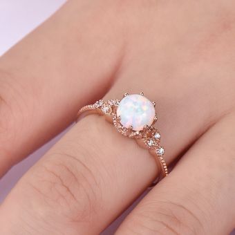 18k Rose Rainbow Moonlight Gems Lady Ring Sólido 925 De De 