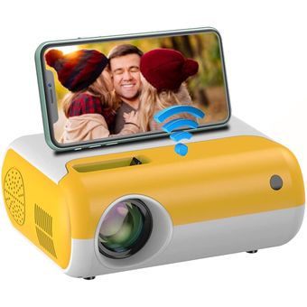 Proyector de teléfono, mini proyector, proyector portátil con sonido claro,  misma función de pantalla, proyector de video LED Pico para cine en casa
