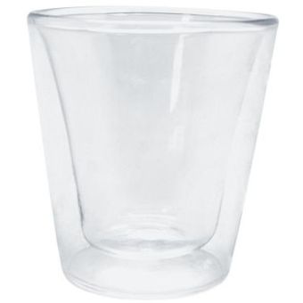 Set vasos de cristal doble pared 100 ml