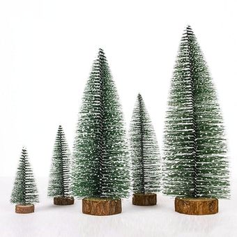 Simulación Mini árbol de Navidad Decoración de escritorio de madera 