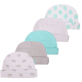 #5 5 unidslote sombreros de bebé 100% algodón impreso so 