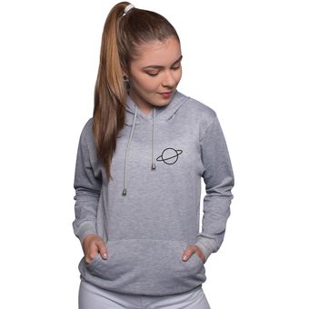 Buzo Mujer o Ni a Planeta Gris Excelente Calidad Buso Saco Hoodies