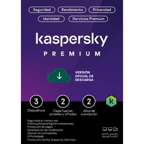 Kaspersky Antivirus Premium 3 dispositivos por 2 años