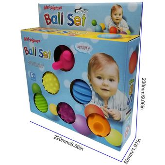 Niños Set bola del juguete 6pcs Desarrollar Niños táctil de los sentidos del juguete del tacto Juguetes balón con la mano 