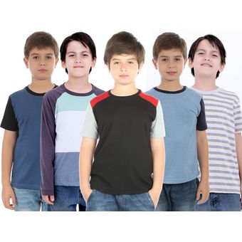 Camisetas Y Polos Para Ninos Compra Online A Los Mejores Precios - camiseta negra corta sla rayas 2 roblox