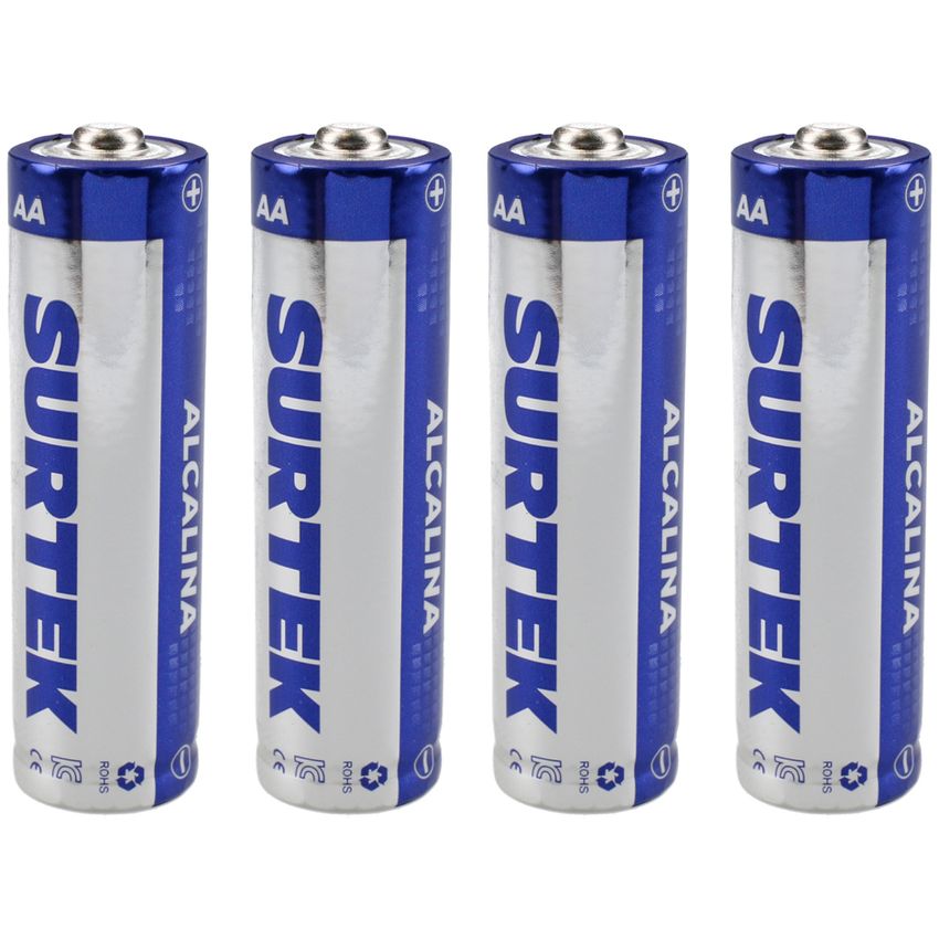 4 Pilas Alcalinas AA Ni-MH 1.5v 1600mAh Baterías Surtek