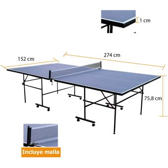 Mesa De Tenis/Ping-Pong Interior Plegable Tamaño Oficial Nuevo 2022