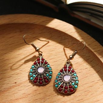Pendientes Retro Nacionales Pendientes Femeninos De Gotas De 