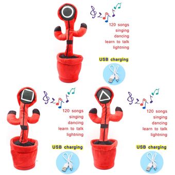 con felpa Dong juguete educativo para la primera infancia Juguete electrónico de Cactus para bailar 
