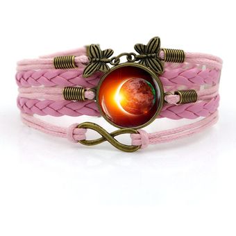 Vía Láctea Pulsera Planeta Cristal Cristal Cabochon Tejido Y Vía Láctea Pulsera Planeta Cristal Cristal Cabochon Tejido Y