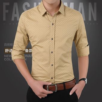 camisa kaki hombre